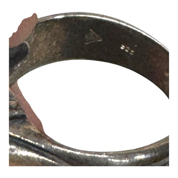 Silpada Sterling Silver 925 Your Highness Poppy Orange CZ Ring Size 6 Statement - Picture 5 of 11